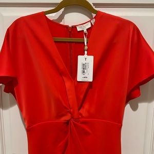 Ted Baker, Orange, Size 2 (US Size 4-6), Wrap Over Full Sleeve